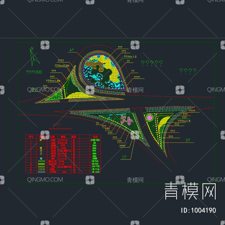 某互通立交绿化设计图