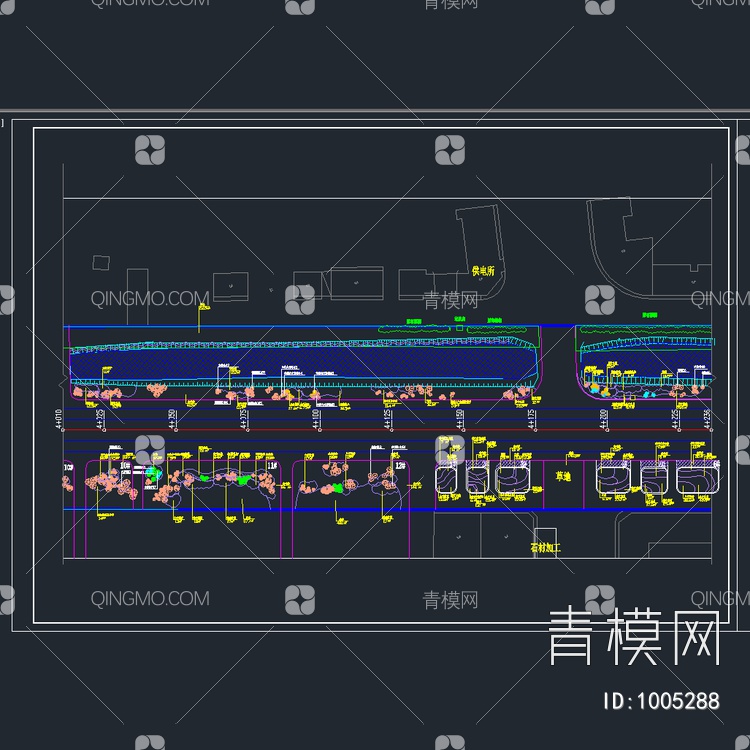 道路B标段绿化竣工图