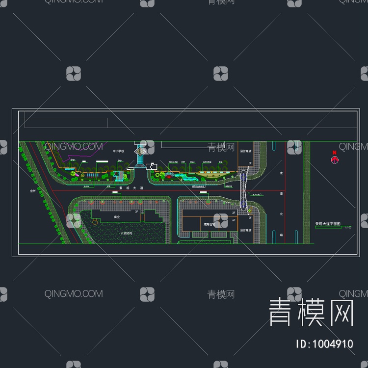 景观大道平立面图