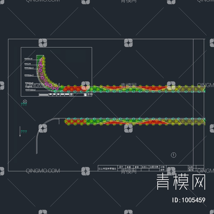 江东大道道路绿化平面图