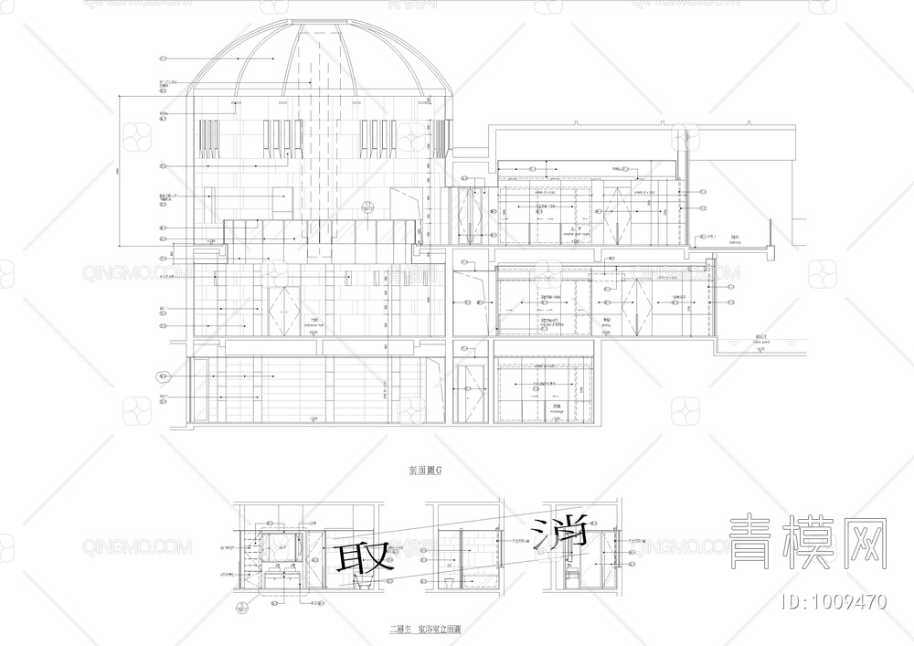 梁志天大型天家居空间办公施工图