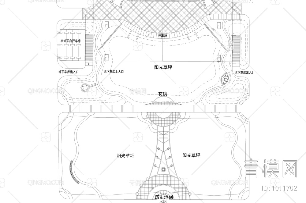 大学校园规划设计图纸景观平面图