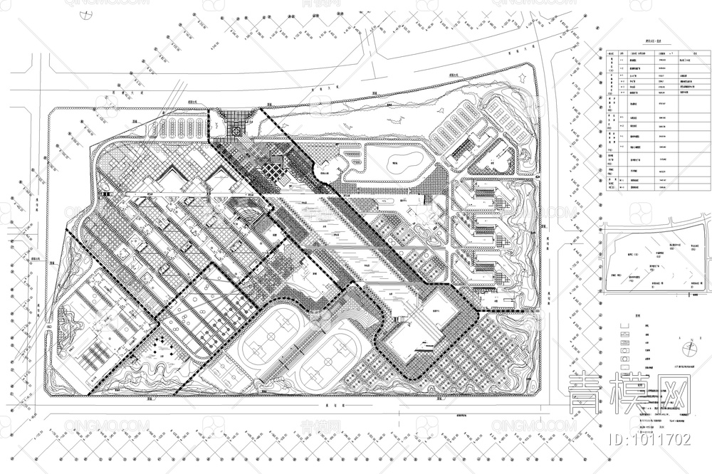 大学校园规划设计图纸景观平面图