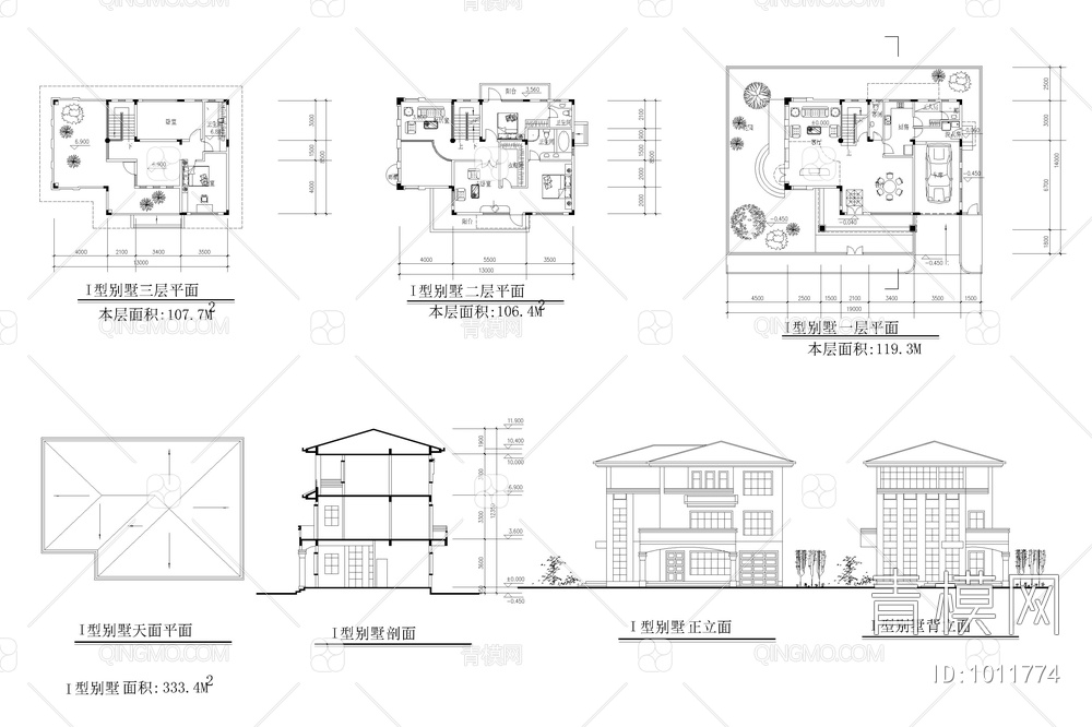 小区规划建筑单体施工图