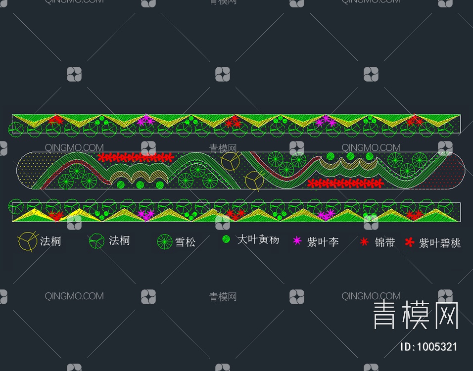 景观大道绿化工程平面图