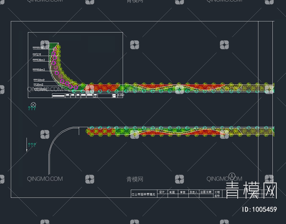 江东大道道路绿化平面图