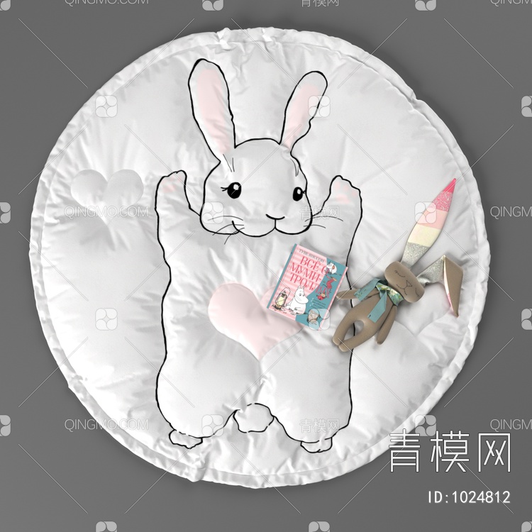 Children rug 儿童兔子图案坐垫
