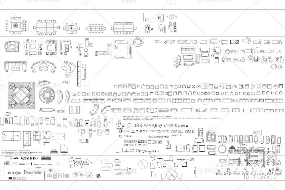 最新家具平立面图块精品