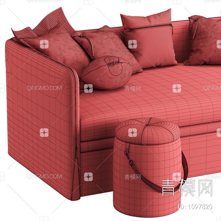沙发床 手提凳