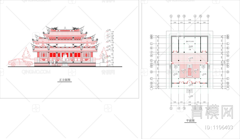 闽南古建筑平立面方案