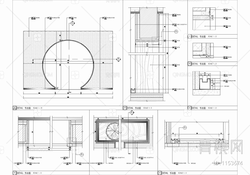 四层别墅CAD施工图+效果图+材料表 私宅 豪宅 洋房 样板房 家装