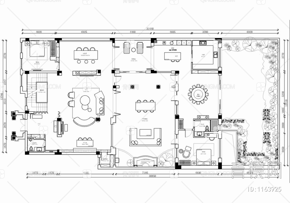 1200㎡别墅豪宅CAD施工图+实景照   家装 豪宅 跃层 复式 洋房 私宅