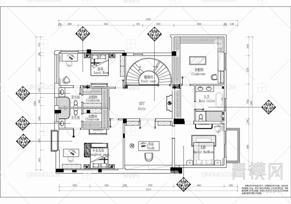 4层别墅豪宅CAD施工图+实景照 跃层 复式 家装 私宅 样板房