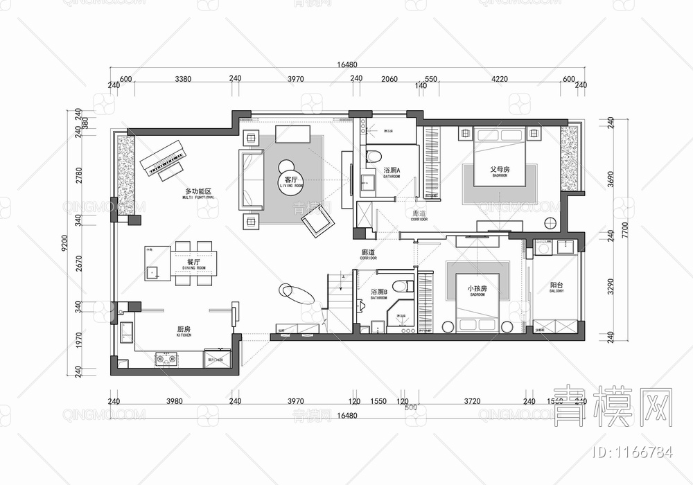 230㎡家装跃层CAD施工图 私宅 豪宅 家装 跃层 大宅 复式 样板房 洋房