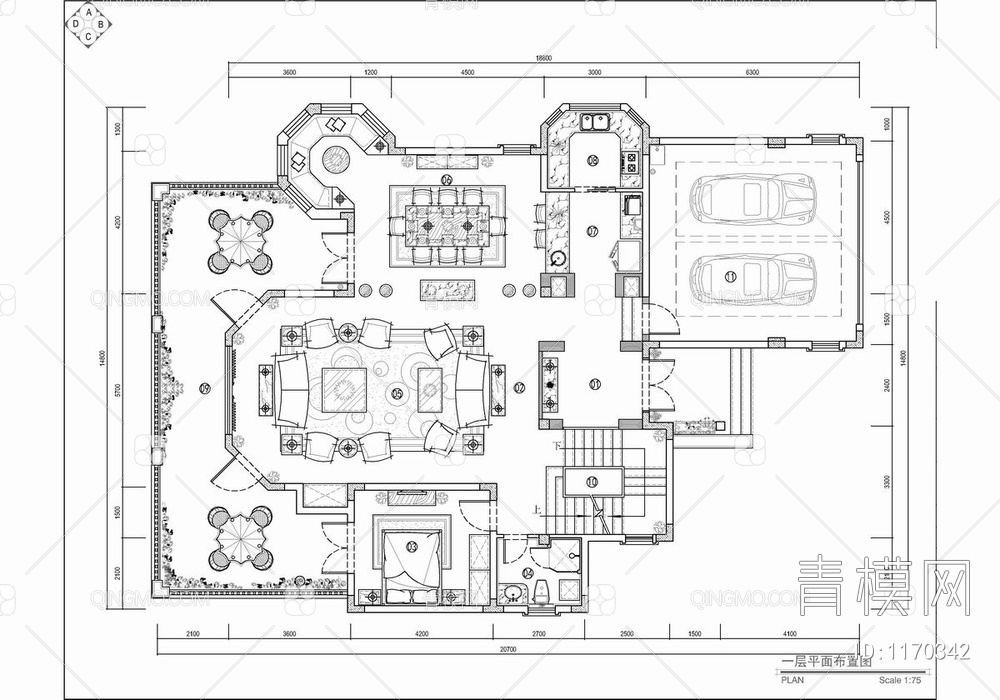 600㎡三层别墅CAD施工图  私宅 豪宅 家装 复式 洋房 样板房