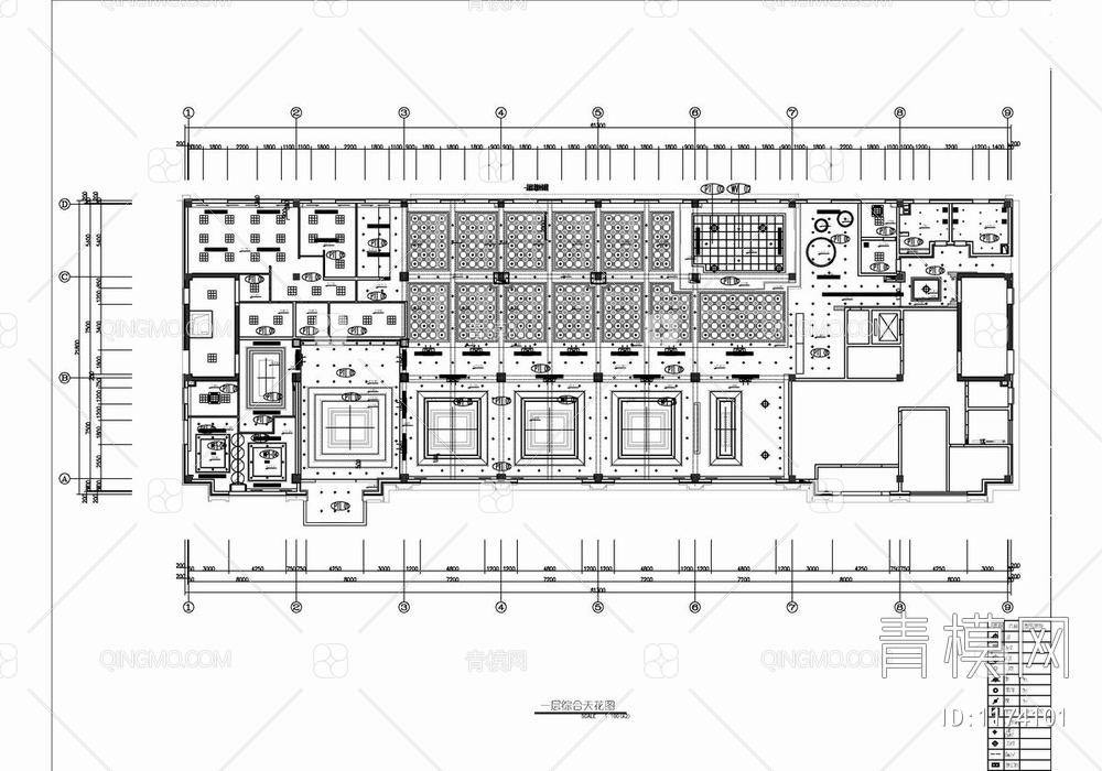 1500㎡售楼处CAD施工图+效果图 销售中心 售楼部 售楼处 休闲娱乐 营销中心