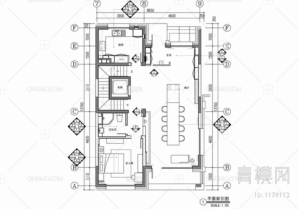 四层别墅CAD施工图+实景照  家装 豪宅 跃层 复式 洋房 私宅 大宅