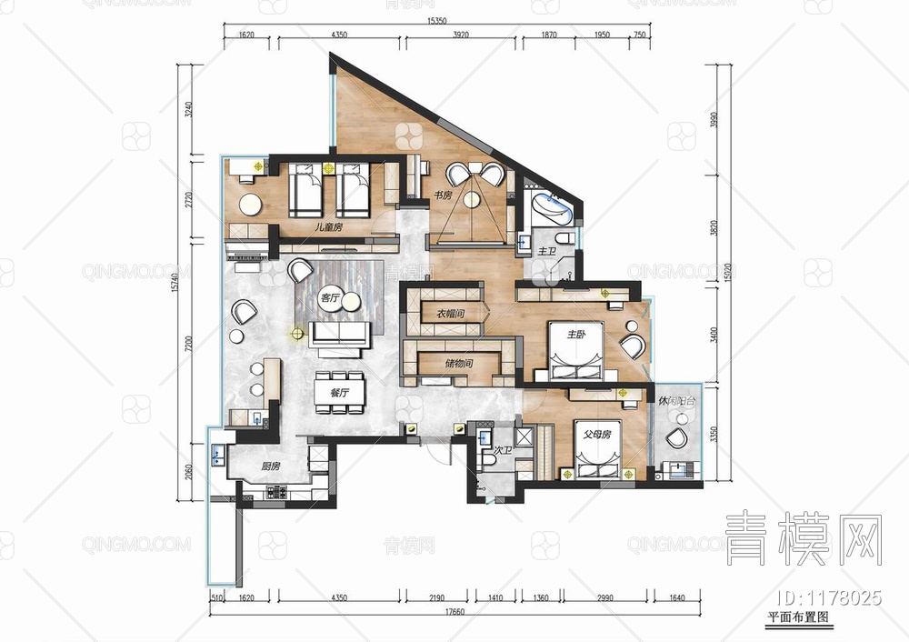 180㎡大平层家装CAD施工图+实景照  私宅 豪宅 平层 家装 大宅 样板房