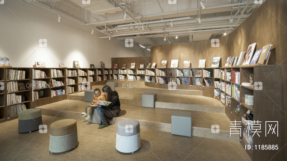 550㎡图书馆书吧CAD施工图+实景照+物料表 阅览室 书吧 图书馆 阅读室 书店