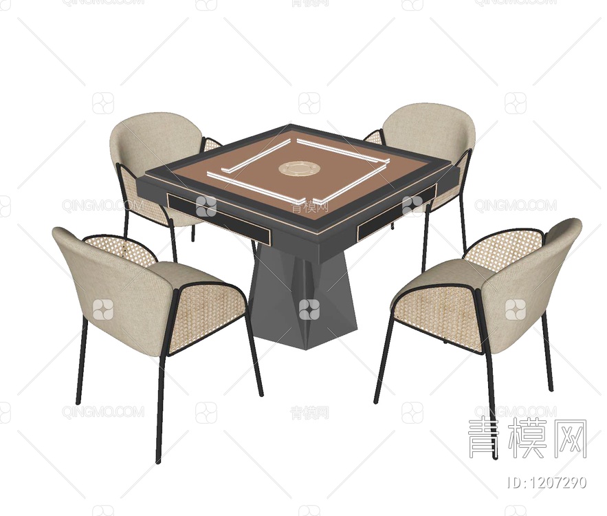 麻将桌椅组合