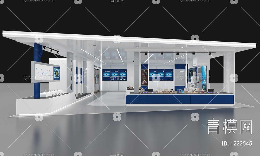 科技展厅 产品展示柜 互动触摸屏 触摸一体机 机器人 通电柱