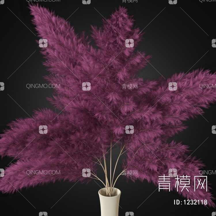 pink pampas粉枝干枝摆件