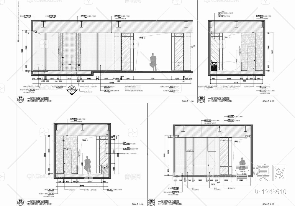 2500㎡售楼处+办公区+休闲会所CAD施工图 销售中心 营销中心 办公室 休闲会所 健身 游泳