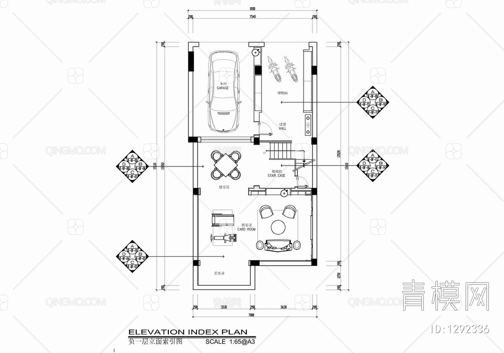 400㎡四层别墅CAD施工图+实景照 洋房 豪宅 家装 私宅 样板房