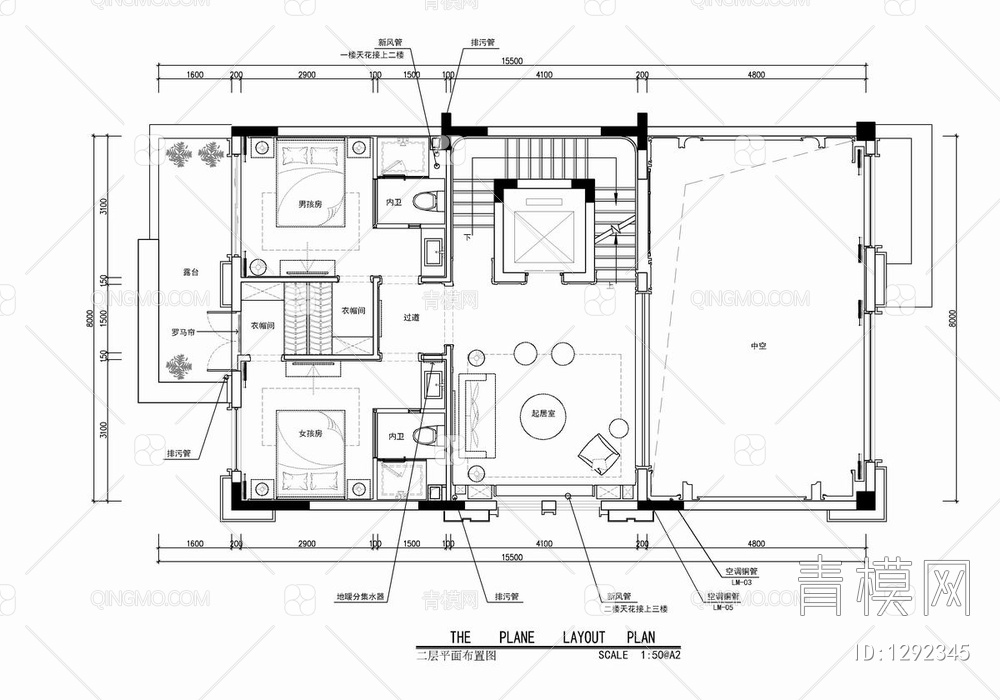 五层别墅CAD施工图+实景照+物料表 洋房 豪宅 家装 私宅 样板房