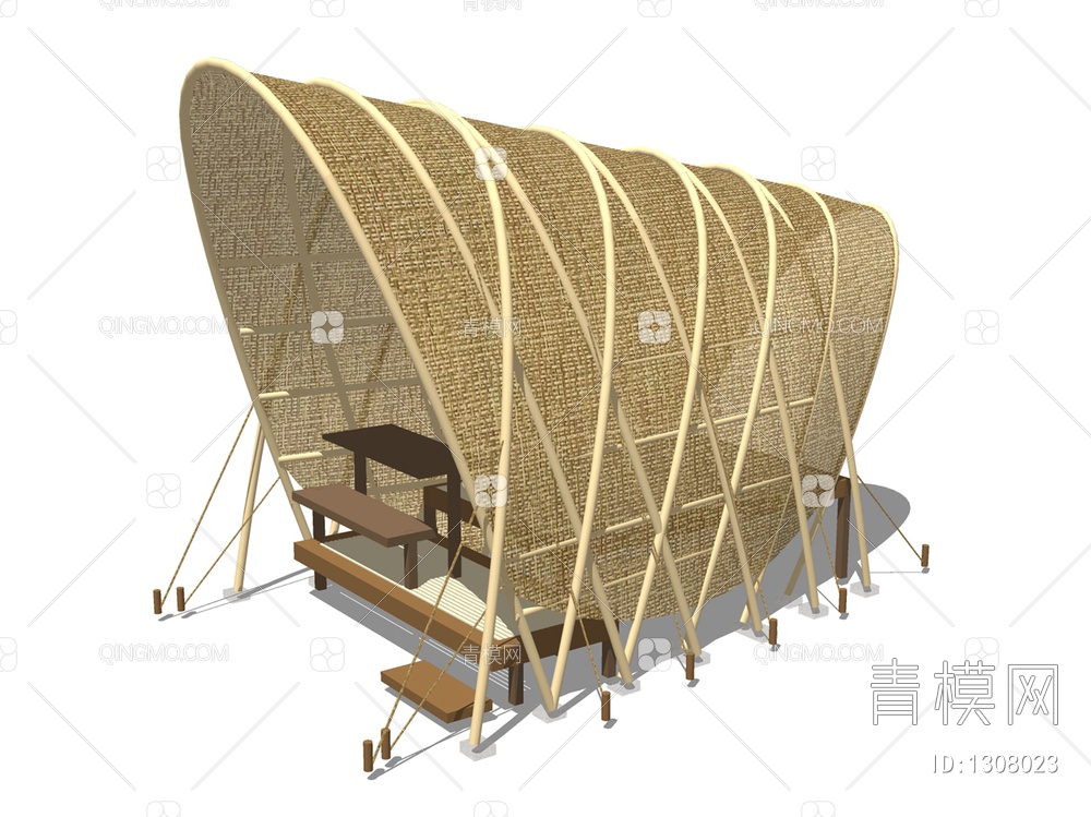 竹制廊架