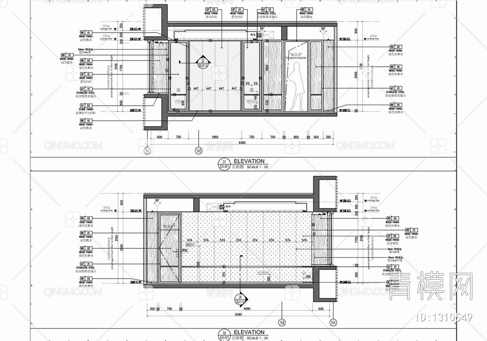 190㎡大平层样板房CAD施工图+实景照 家装 私宅 豪宅 大平层 样板房