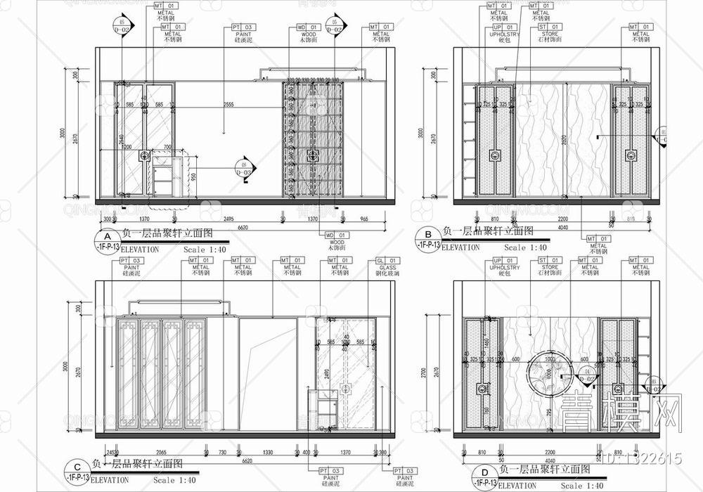 480㎡四层别墅样板房CAD施工图+效果图+方案文本  家装 豪宅 复式 洋房 私宅 豪宅 样板房