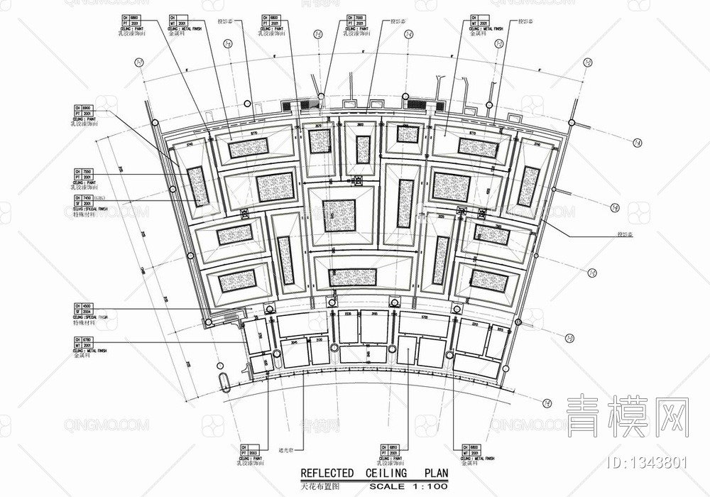 某酒店电梯厅CAD施工详细图 电梯厅 过道 走道 走廊 过厅 公区