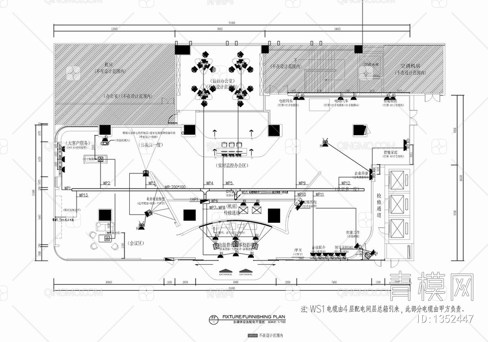 600㎡便民服务展厅CAD施工图+效果图+方案文本  创意展厅 科技展厅 服务中心 陈列厅 展管