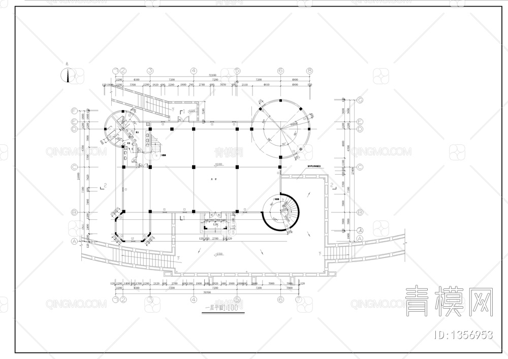 三层坡顶天都城法国古堡建施