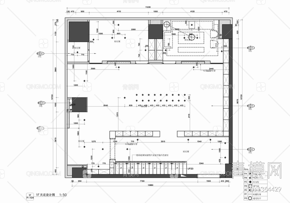 玉器展示办公会所CAD施工图+效果图 展厅 陈列厅 会所 办公室