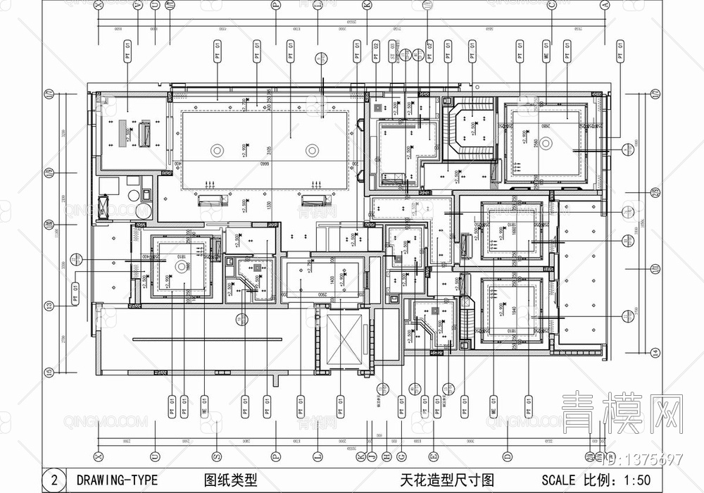 240㎡大平层家装CAD施工图 家装 私宅 豪宅 大平层 样板房