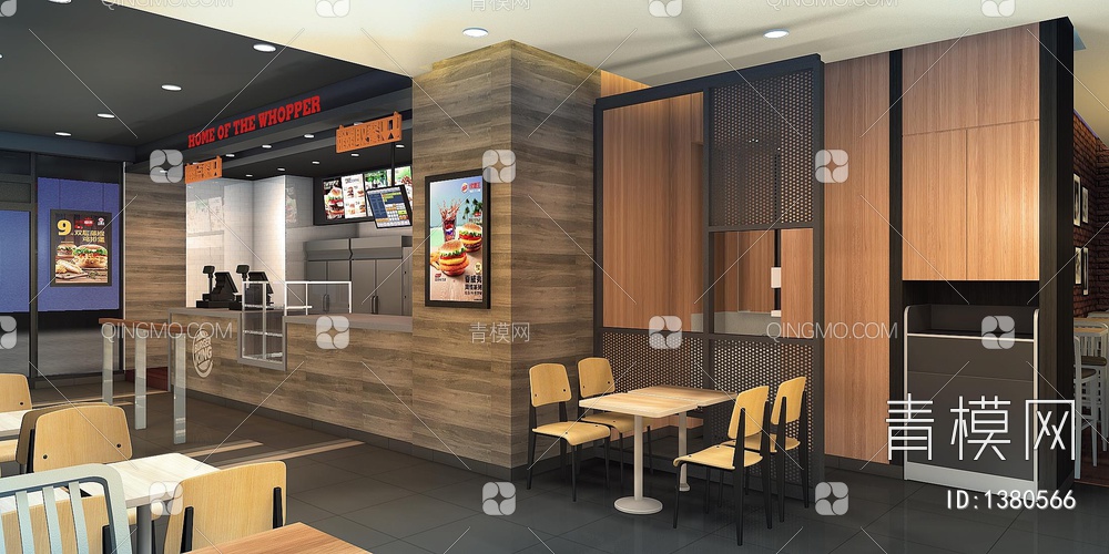 200㎡汉堡快餐店CAD施工图 快餐厅 西餐厅 餐饮