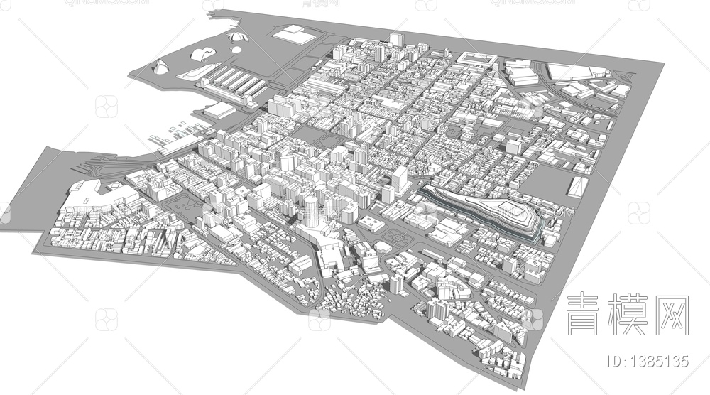 鸟瞰图城市规划