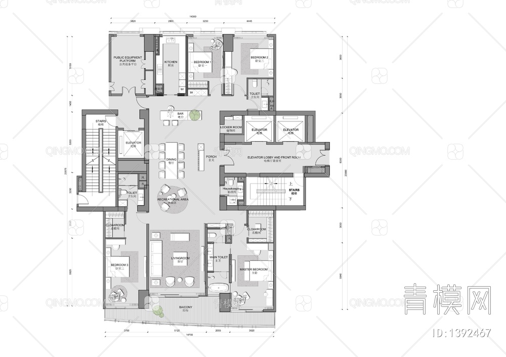 300㎡大平层CAD施工图+实景照 家装 私宅  大宅 大平层 样板房
