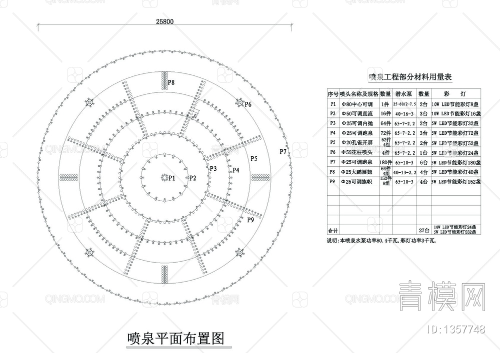 公园喷泉景观施工详图