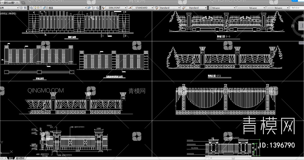 建筑围栏门ＣＡＤ