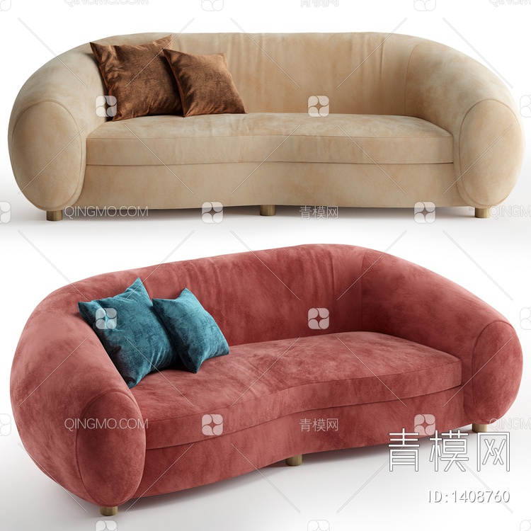 polar bear sofa厚肉弧形沙发