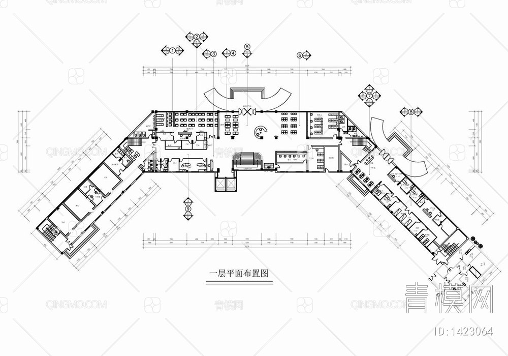 某综合医院大楼CAD施工图 医院 门诊楼 门诊楼 住院楼