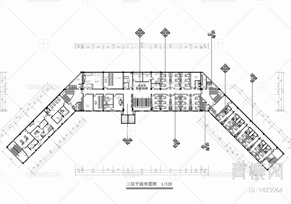 某综合医院大楼CAD施工图 医院 门诊楼 门诊楼 住院楼