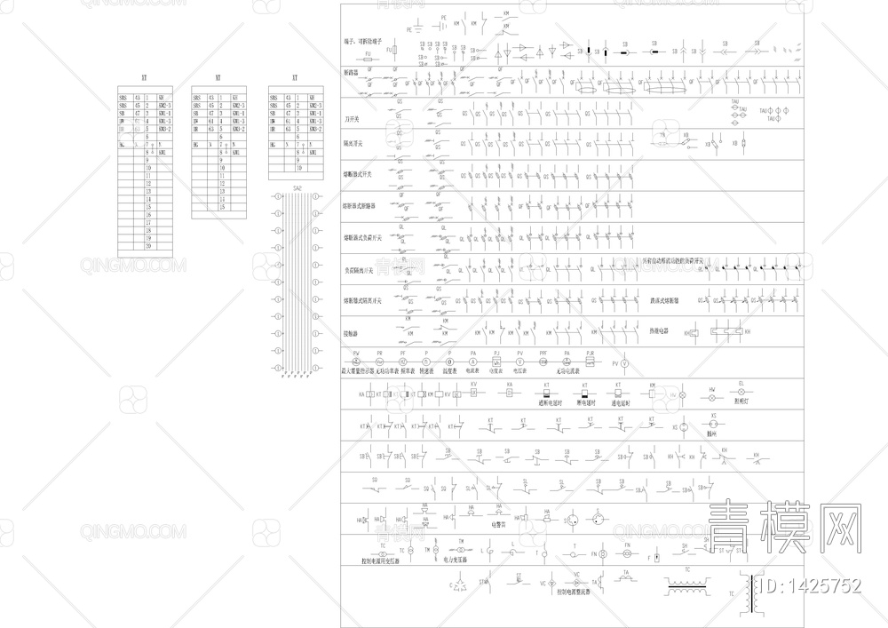 CAD电气图例图库