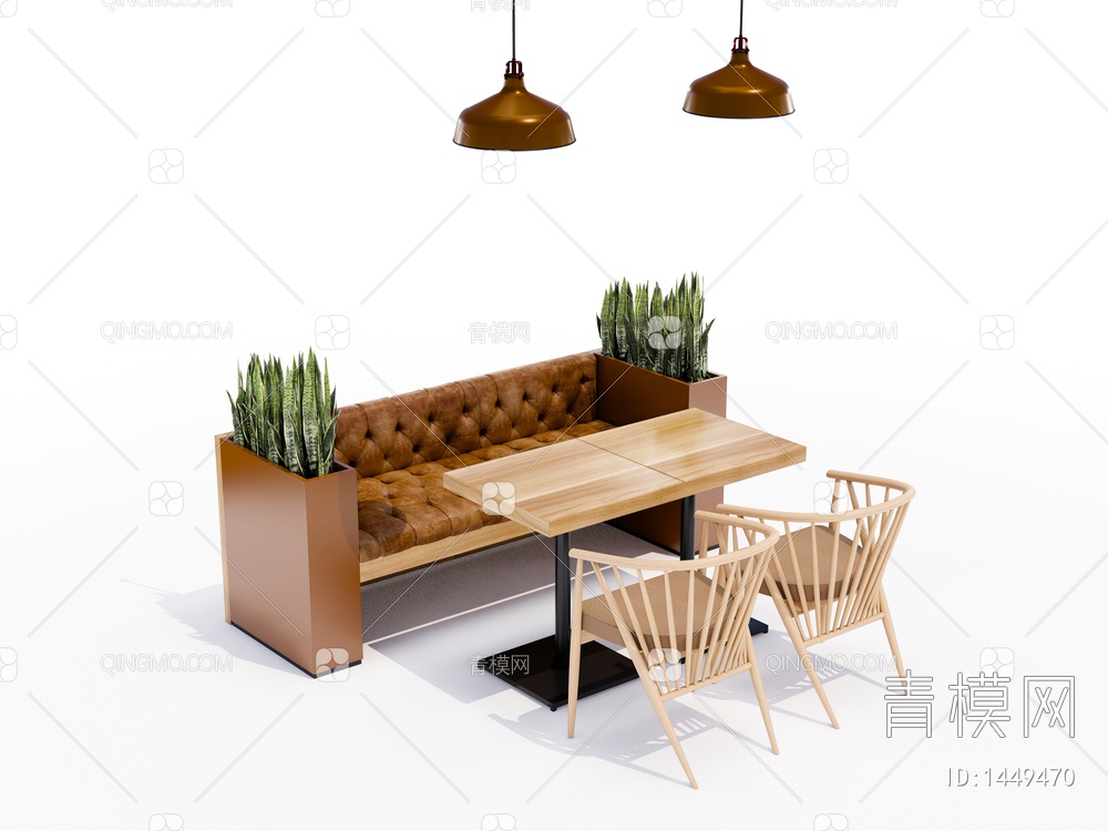 餐厅卡座餐桌椅