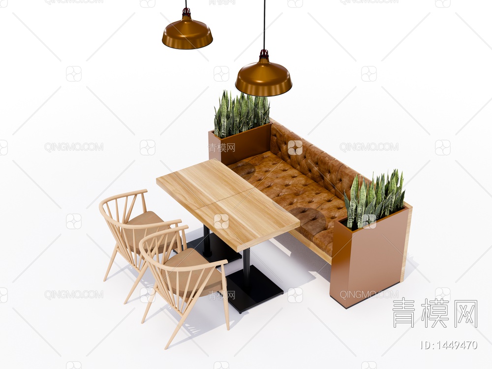 餐厅卡座餐桌椅