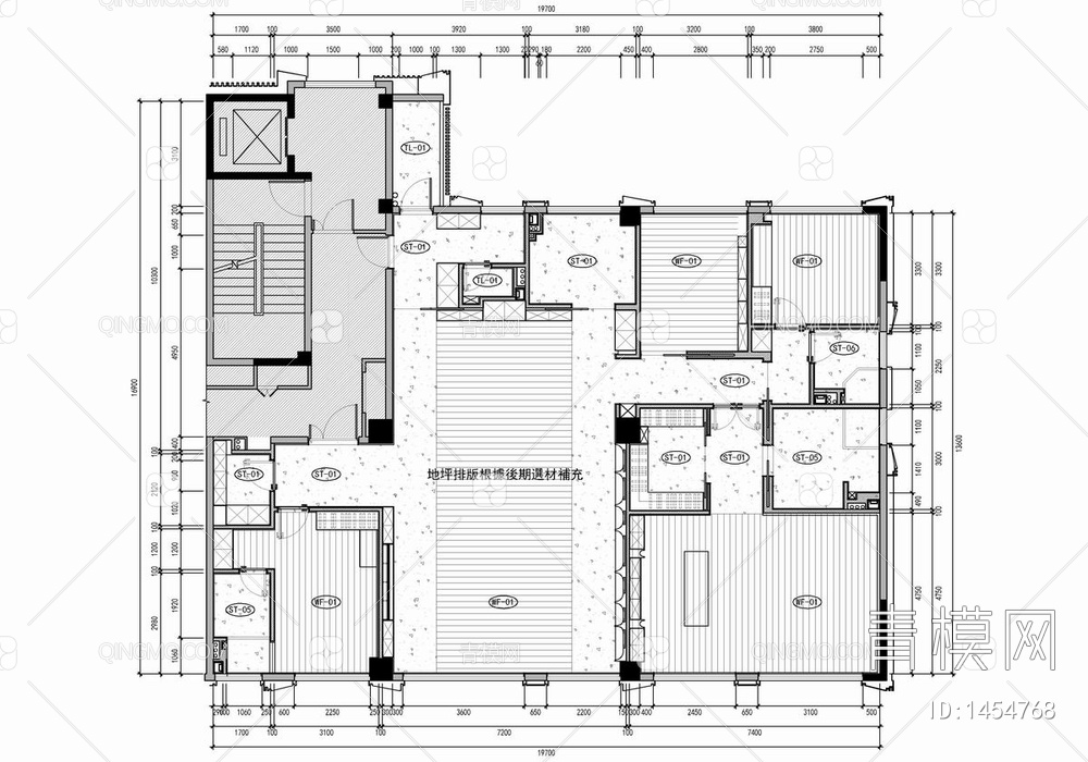 中海黄龙样板间CAD施工图+实景照+物料表 家装 私宅 豪宅 样板房 大平层 私宅