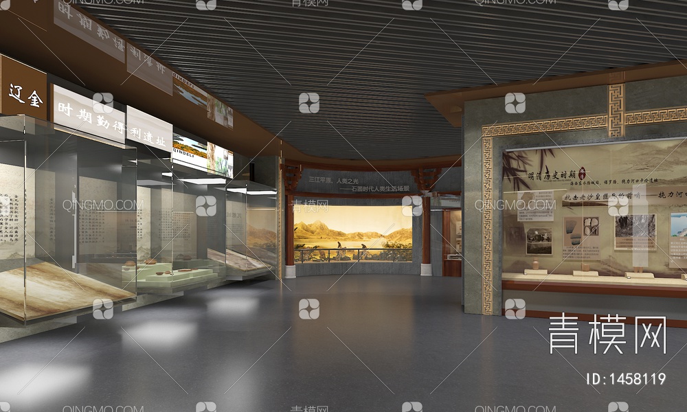 历史博物馆 文物展示柜 VR场景虚拟互动 互动触摸屏